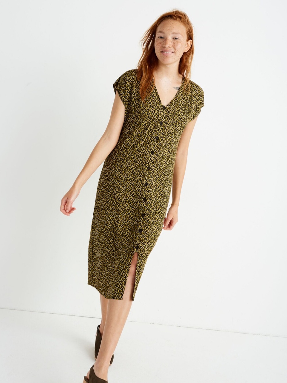 GUC Madewell Easy Midi Dress in Bitsy Floral